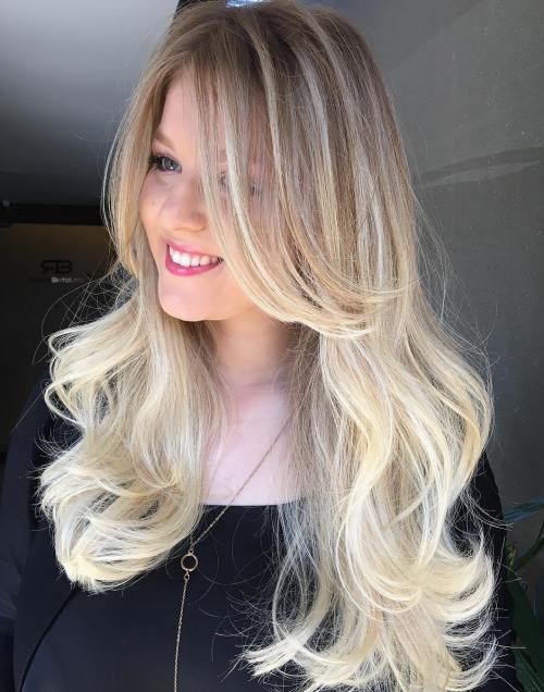 1 long layered blonde balayage hair