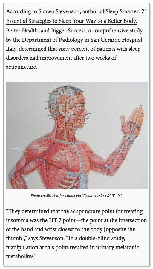 Acupuncture increases melatonin secretion study